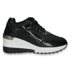 Pantofi sport-casual pentru femei, negri - W954