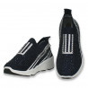 Pantofi pentru fetite, cu strasuri, tip soseta, bleumarin - W962