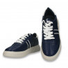 Pantofi casual pentru barbati, din piele eco, bleumarin - W971