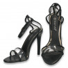 Sandale cu toc stiletto pentru dama, negre - W1010