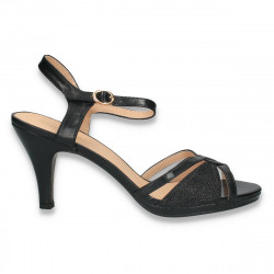 Sandale clasice cu toc mediu, pentru femei, negre - W1035
