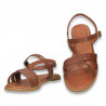 Sandale din piele pentru femei, maro - W1066