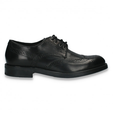Pantofi stil Oxford, din piele, pentru barbati, negri - W1105