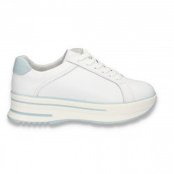 Pantofi casual pentru femei, din piele, alb - W1120