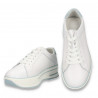 Pantofi casual pentru femei, din piele, alb - W1120