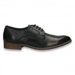 Pantofi stil eleganti pentru barbati, din piele, negri - W1137