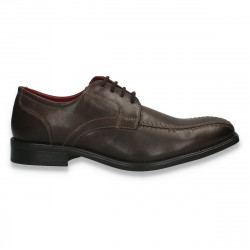 Pantofi eleganti pentru barbati, din piele, maro inchis - W1143