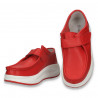 Pantofi piele casual, cu scai, pentru femei, rosii - W1170