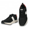 Sneakers casual pentru barbati, din material textil, negri - W1191