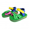 Sandale din spuma pentru copii, verde cu albastru