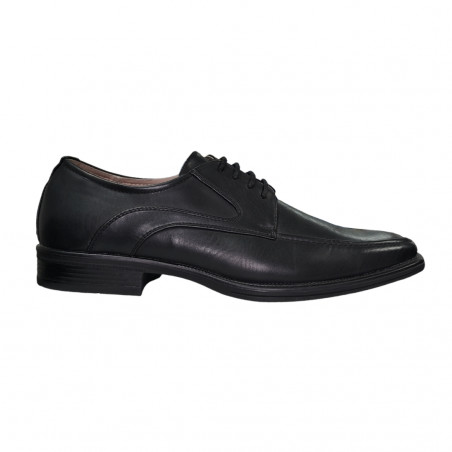 Pantofi cu varf patrat, negri, interior din piele, pentru barbati, model elegant