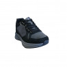 Pantofi sport pentru bărbaţi, piele ecologică întoarsă şi textil, negru cu gri