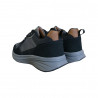 Pantofi sport pentru bărbaţi, piele ecologică întoarsă şi textil, negru cu gri
