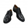 Pantofi eleganţi pentru bărbaţi, piele naturală, cu şiret, negri