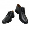 Pantofi bărbaţi, model clasic, elegant, piele naturală, cu şiret, negri
