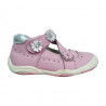 Pantofi cu barete si flori, pentru fetite, roz