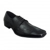 Pantofi eleganţi pentru bărbaţi, vârf pătrat, din piele naturală neagră