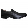 Pantofi eleganţi din piele naturală, pentru bărbaţi, vârf dreptunghiular, negri, fără şiret