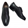 Pantofi eleganţi din piele naturală, pentru bărbaţi, vârf semirotund, negri