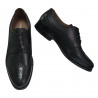 Pantofi eleganţi tip oxford, din piele naturală, pentru bărbaţi, vârf semirotund, negri