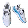 Pantofi sport moderni pentru barbati, textil, alb cu albastru deschis
