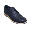 Pantofi eleganţi, din piele naturală, pentru bărbaţi, bleumarin, perforaţi